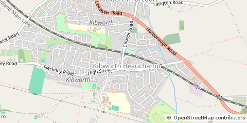 Map of Kibworth, Leicestershire