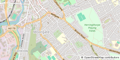 Map of Rotherham