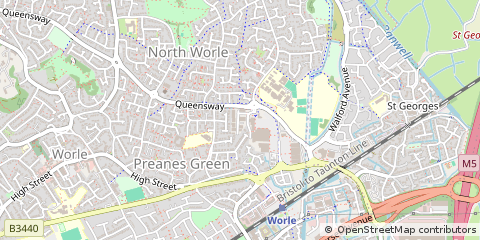 Map of Weston-Super-Mare, Somerset