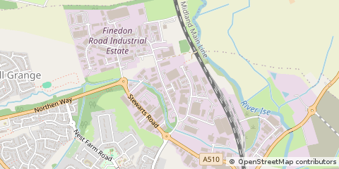 Map of Wellingborough, Northamptonshire
