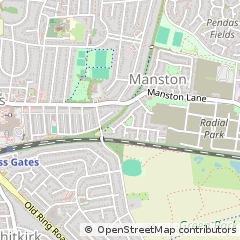 Map of Leeds, West Yorkshire