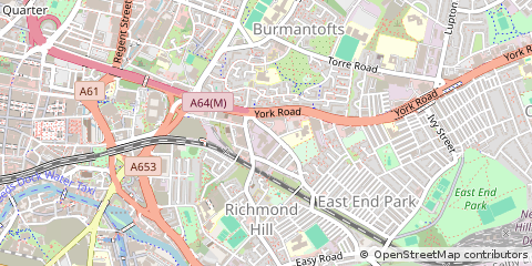 Map of Leeds, West Yorkshire