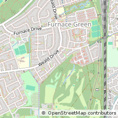 Map of Crawley, West Sussex
