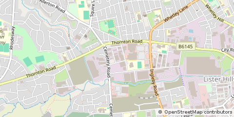 Map of Bradford, West Yorkshire