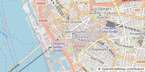 Map of Liverpool, Merseyside