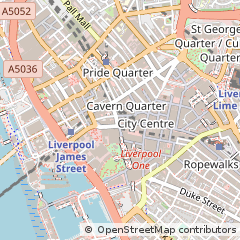 Map of Liverpool, Merseyside