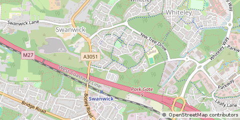 Map of Fareham, Hampshire