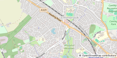 Map of Wokingham, Berkshire