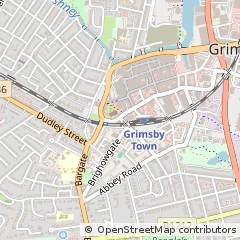 Map of Grimsby, N E Lincolnshire