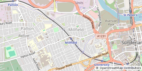 Map of Sunderland