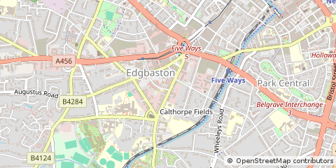 Map of Birmingham, West Midlands