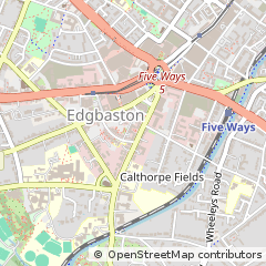 Map of Birmingham, West Midlands