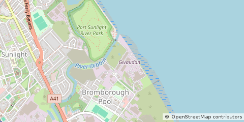 Map of Bromborough, Cheshire