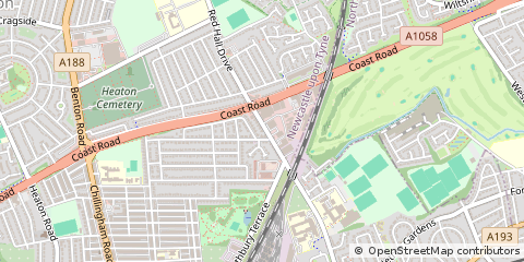 Map of Newcastle Upon Tyne