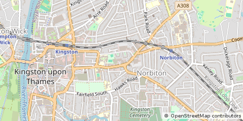 Map of Kingston Upon Thames, Dorset
