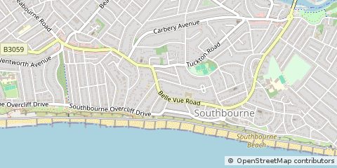 Map of Bournemouth, Dorset