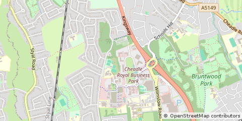 Map of Cheadle, Cheshire