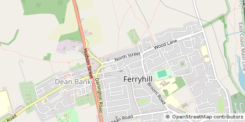 Map of Ferryhill, County Durham