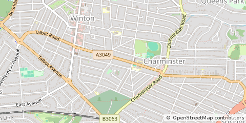 Map of Bournemouth, Dorset
