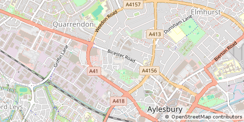 Map of Aylesbury, Buckinghamshire