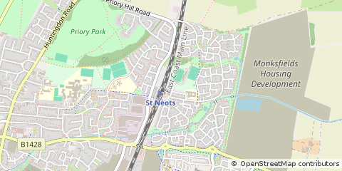 Map of ST. Neots, Cambridgeshire