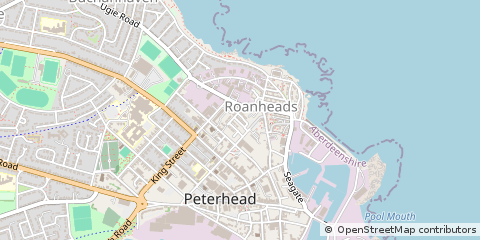 Map of Peterhead, Aberdeenshire