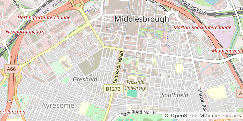 Map of Middlesborough, Cleveland
