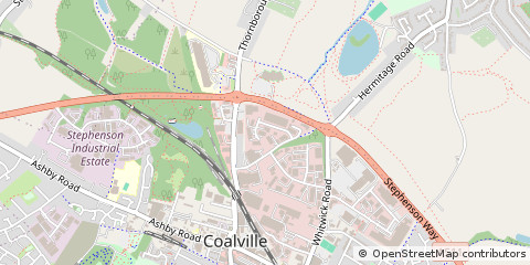 Map of Coalville, Leicestershire