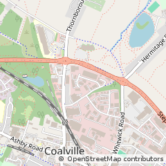 Map of Coalville, Leicestershire