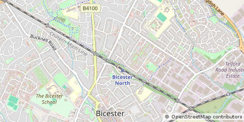 Map of Bicester, Oxfordshire