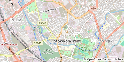 Map of Stoke-on-Trent, Staffordshire