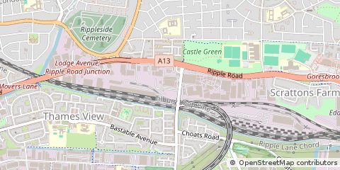 Map of Barking, Essex
