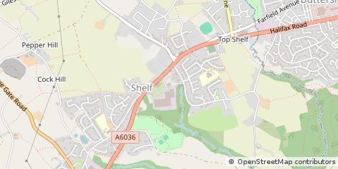 Map of Halifax, West Yorkshire