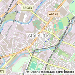 Map of Sheffield, South Yorkshire