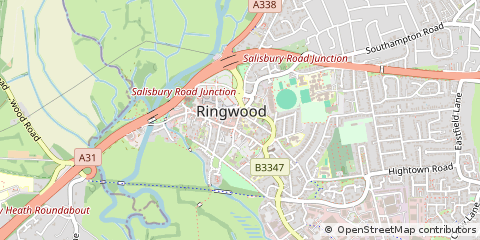 Map of Ringwood, Hampshire