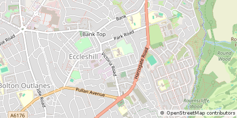 Map of Bradford, West Yorkshire