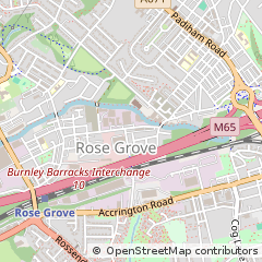 Map of Burnley, Lancashire