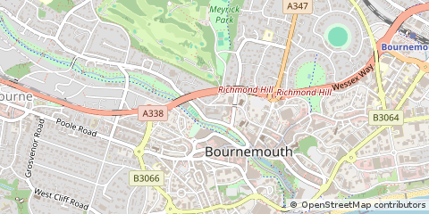 Map of Bournemouth, Dorset