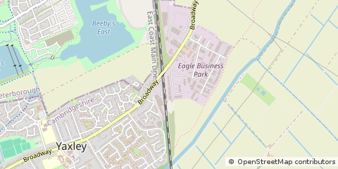 Map of Yaxley, Peterborough
