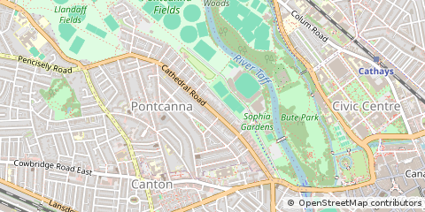 Map of Cardiff