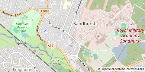 Map of Sandhurst, Berkshire