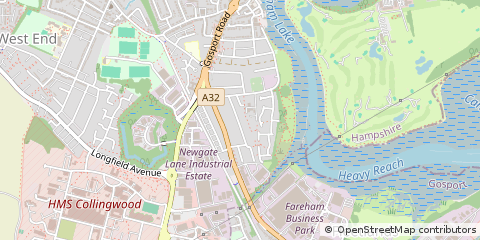Map of Fareham, Hampshire