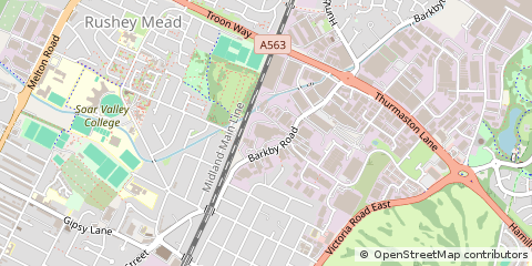 Map of Leicester, Leicestershire