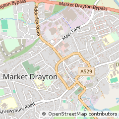 Map of Market Drayton, Shropshire