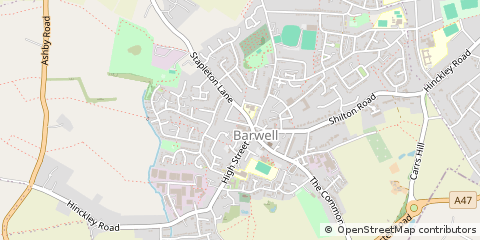 Map of Barwell, Leicestershire
