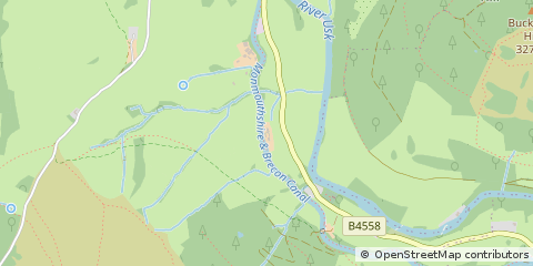 Map of Brecon, Powys