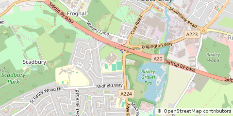 Map of Sidcup, Kent