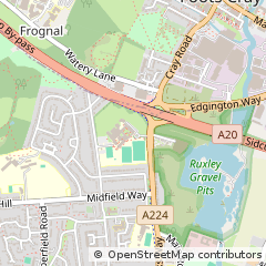 Map of Sidcup, Kent