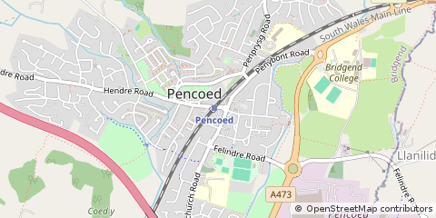 Map of Bridgend