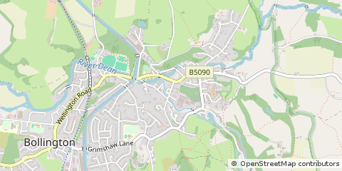 Map of Bollington, Cheshire